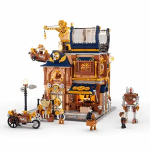 11015_Mechanical Workshop_Steampunk-Mechanikwerkstatt_lumibricks_lightbricks1