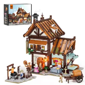 F9038_Medieval Tailor Shop_Mittelalterlicher Schneiderei_lumibricks_lightbricks1