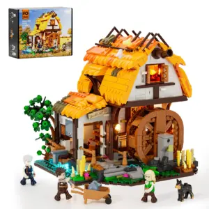 F9061_Medieval Water Mill_Mittelalterlicher Wassermühle_lumibricks_lightbricks1