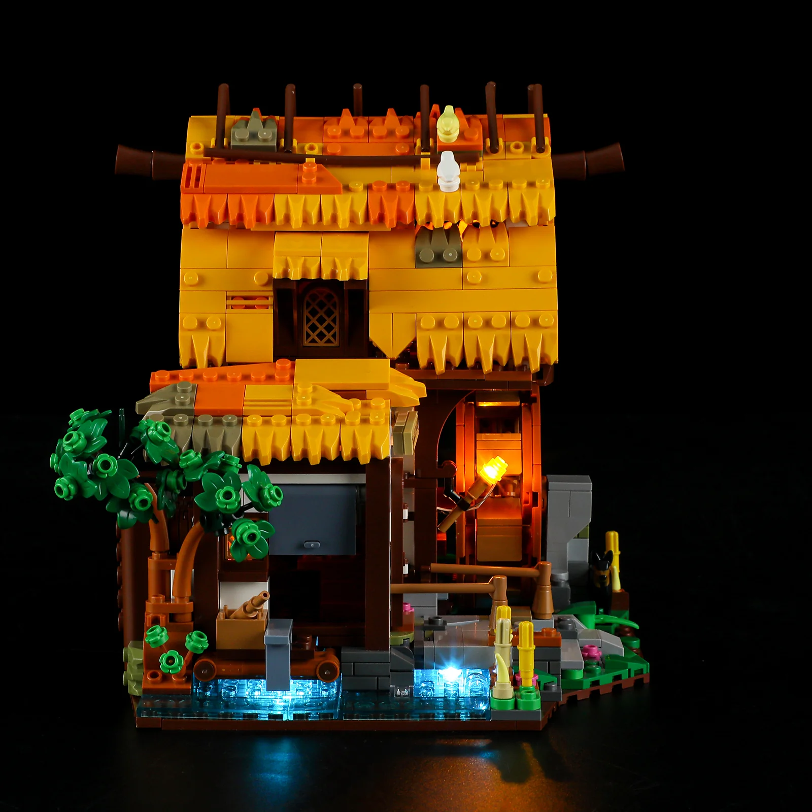 F9061_Medieval Water Mill_Mittelalterlicher Wassermühle_lumibricks_lightbricks4