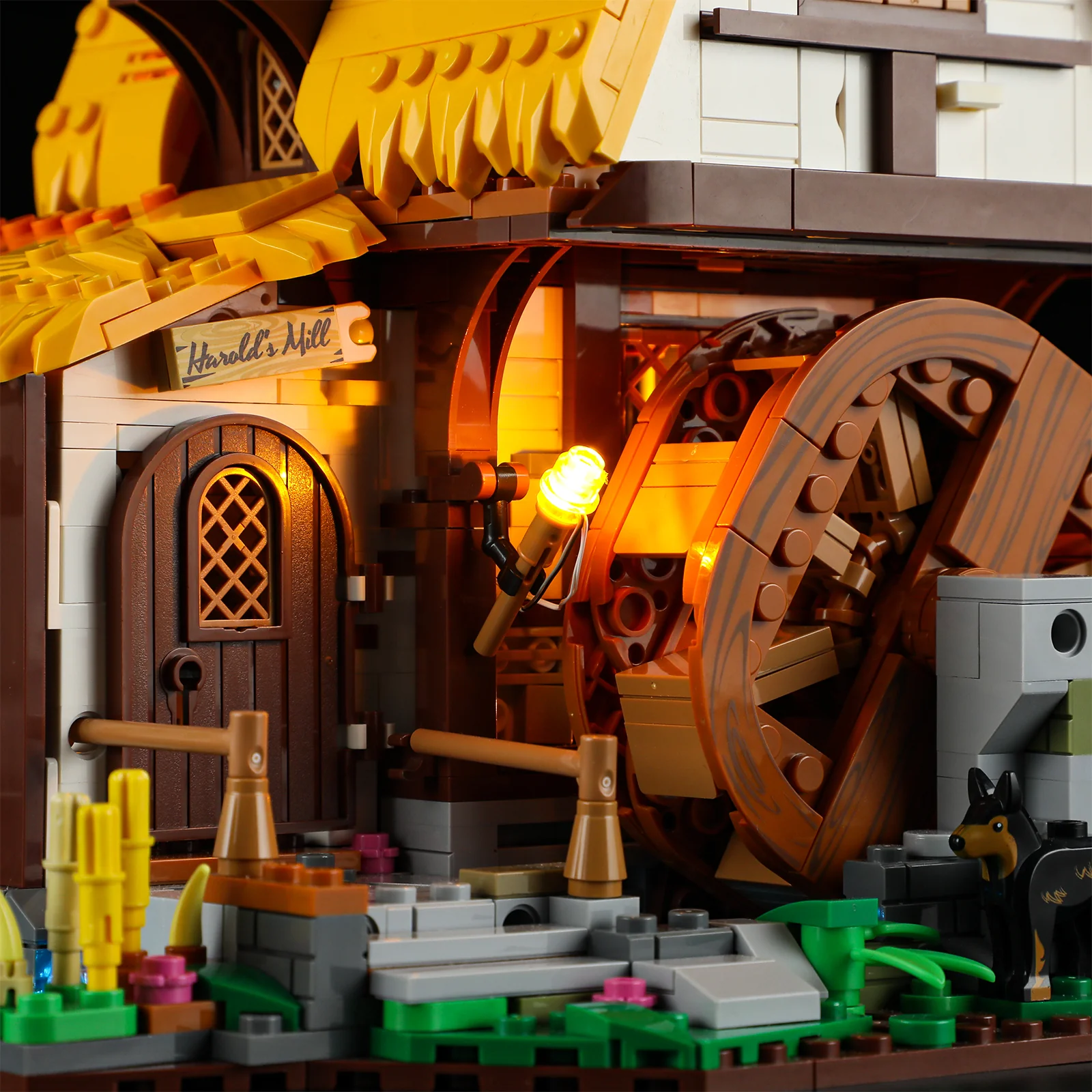 F9061_Medieval Water Mill_Mittelalterlicher Wassermühle_lumibricks_lightbricks6