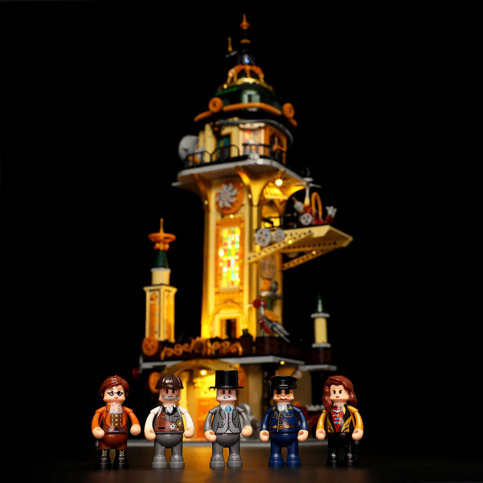 F9070_Steampunk Watch Tower_Steampunk-Wachturm_Lumibricks_lightbricks3