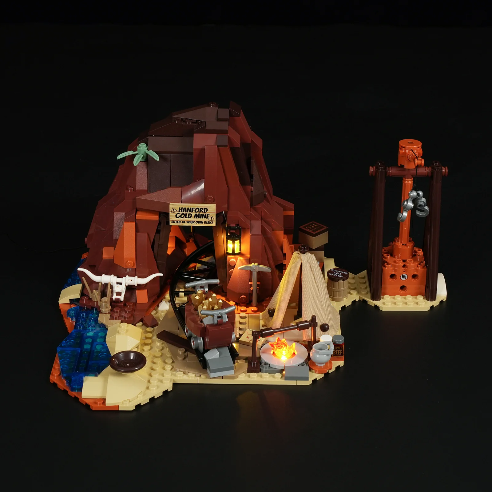 F9077_Old West Gold Mine_Goldmine des Wilden Westens_lumibricks_lightbricks3