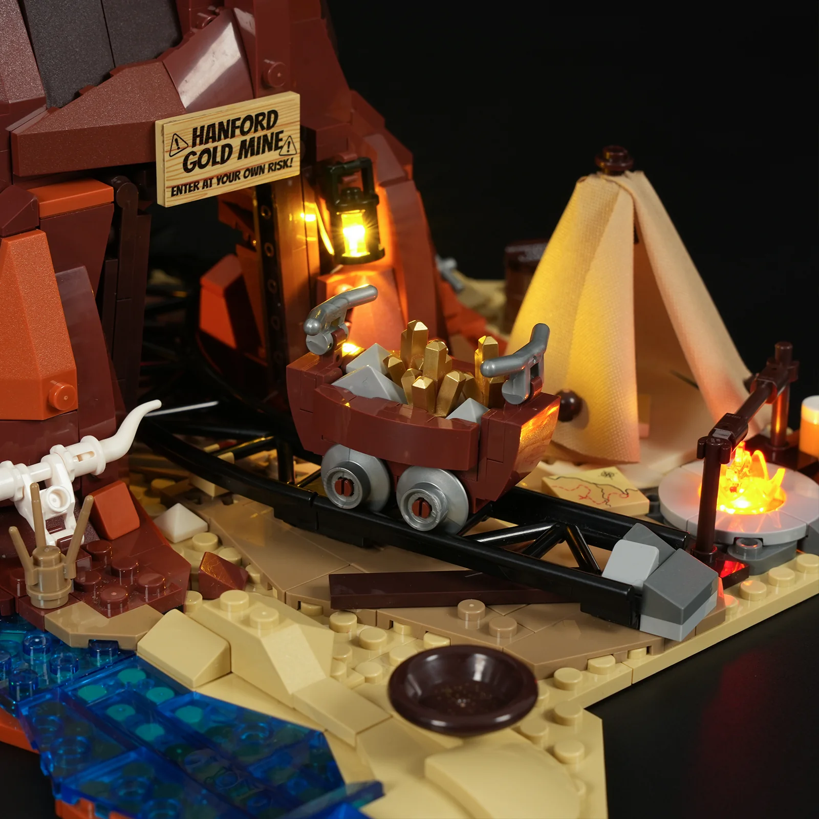 F9077_Old West Gold Mine_Goldmine des Wilden Westens_lumibricks_lightbricks6