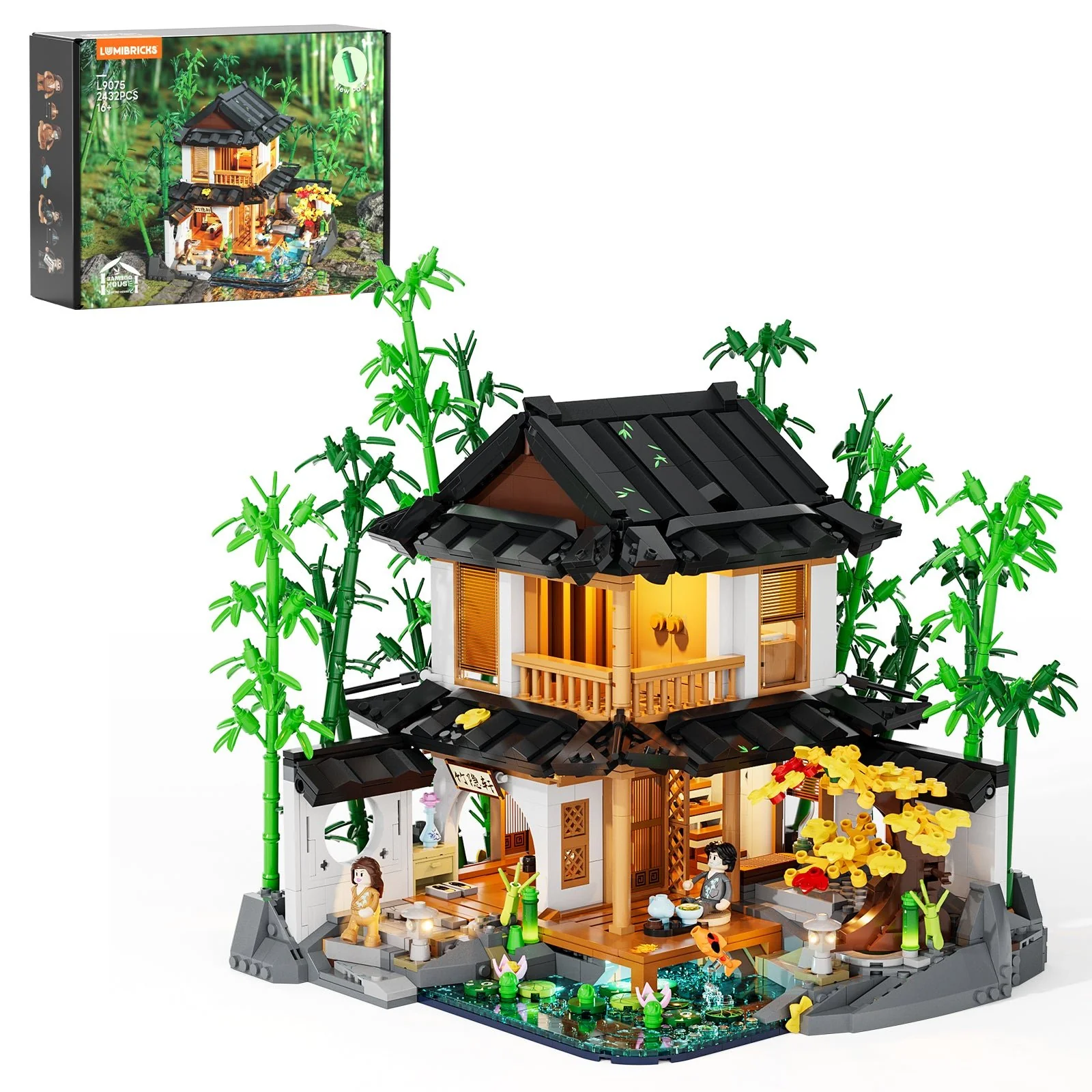 L9075_Bamboo House_Bambushaus_Lumibricks_lightbricks1